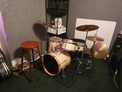 Shared music rehearsal studio w/ retired Berklee COM drum professor