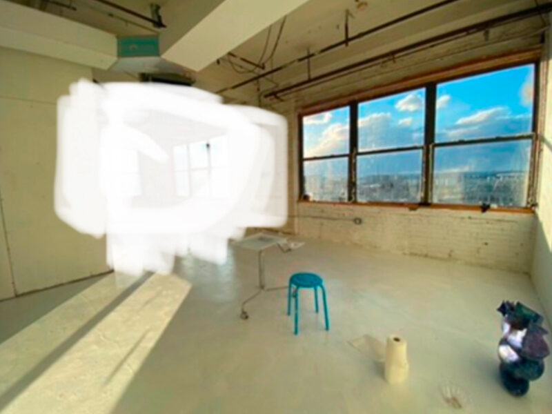 Light filled private space on quiet floor of artists