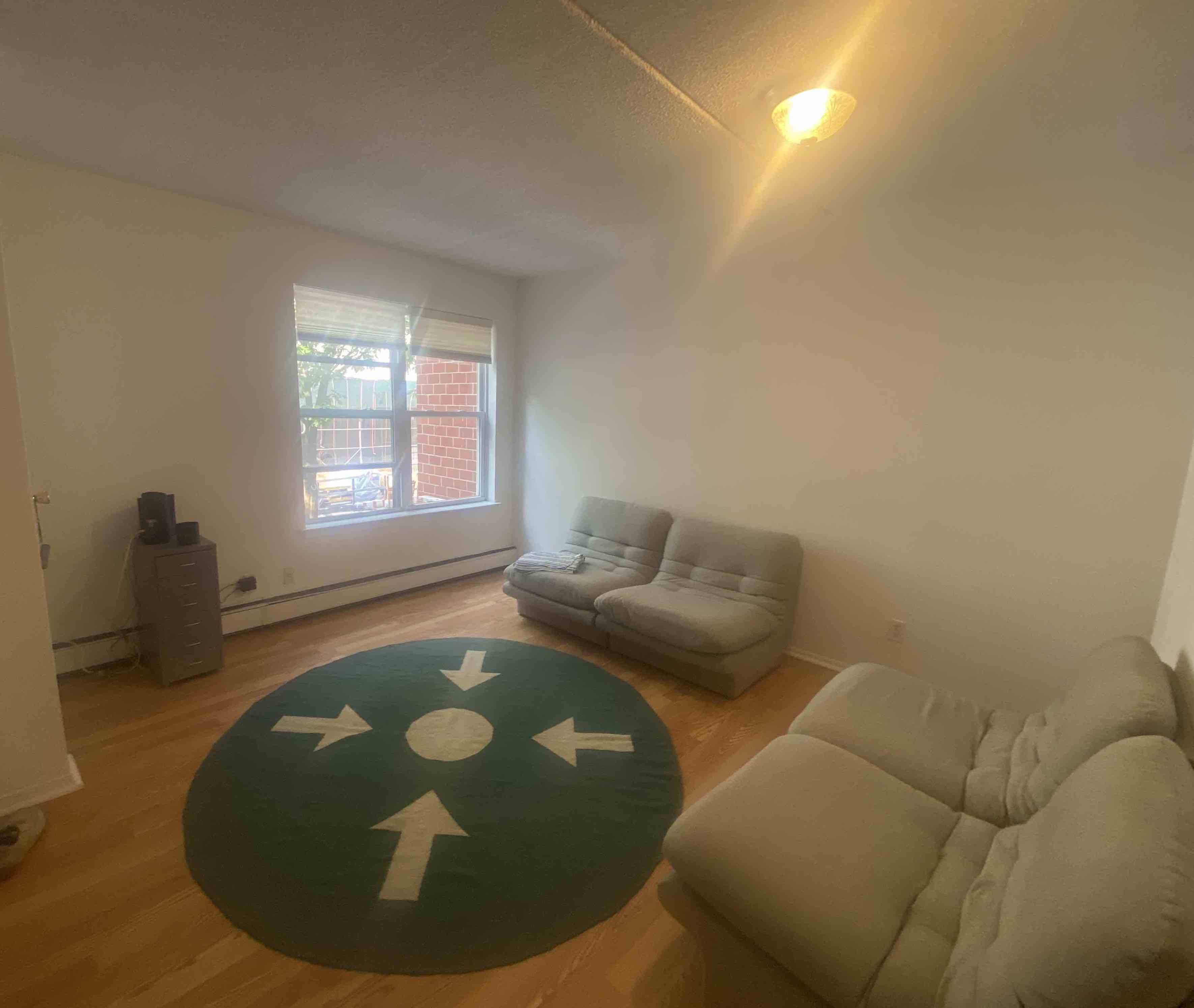 NO FEE, BY OWNER. Striking and well-designed one bedroom + balcony.