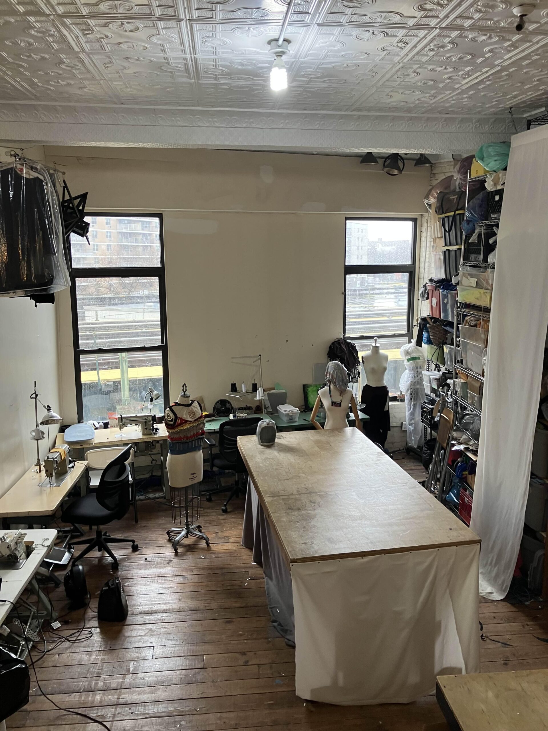 In the face of STUPID BROKEN REALITY join our artist cooperative and create social harmony! 100 SQ FT STUDIO + 400 SQ FT SEWING COOP