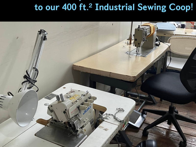 DESIGNERS DREAM SPACE! INDUSTRIAL SEWING COOP!