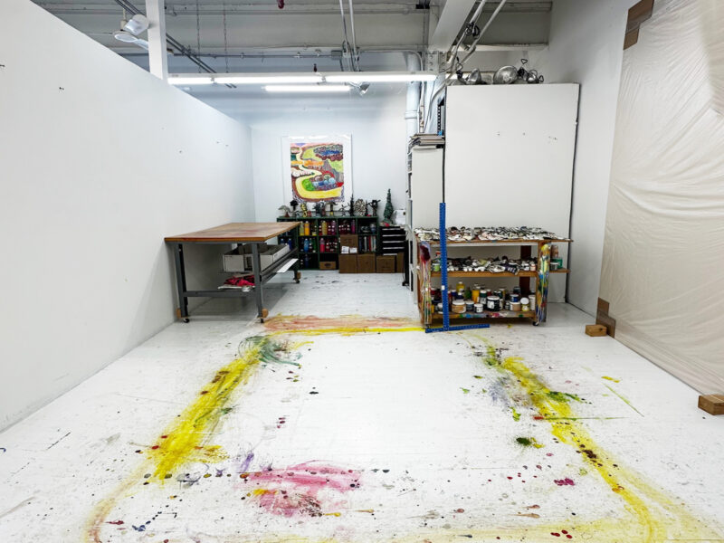 400 sq ft of a 860 sq ft two person share studio/ GREENPOINT one stop from G, sunny, high ceilings artis co-op!