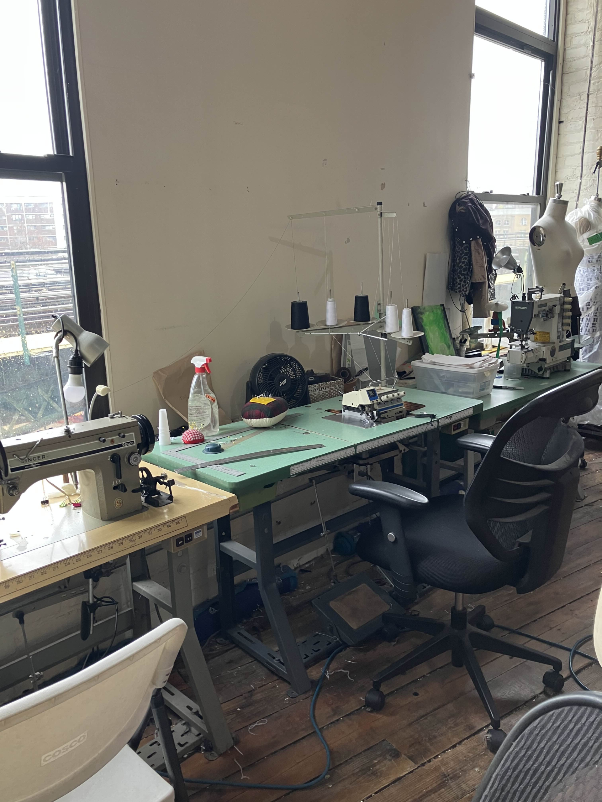 400 SQ FT Industrial Sewing and Print Lab! The Bushwick Cooperative!