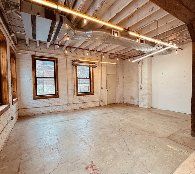 Bright, sun-filled private studio