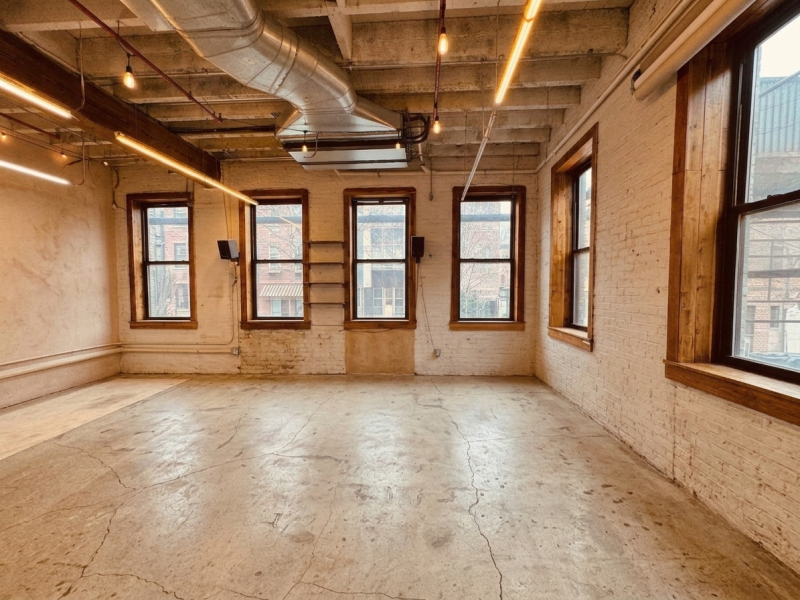 Bright, sun-filled private studio
